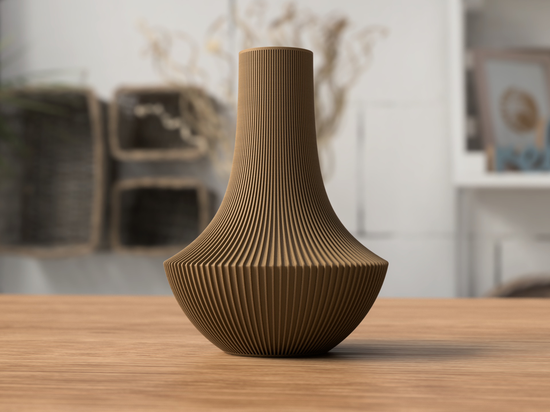 Japandi Vase in Braun