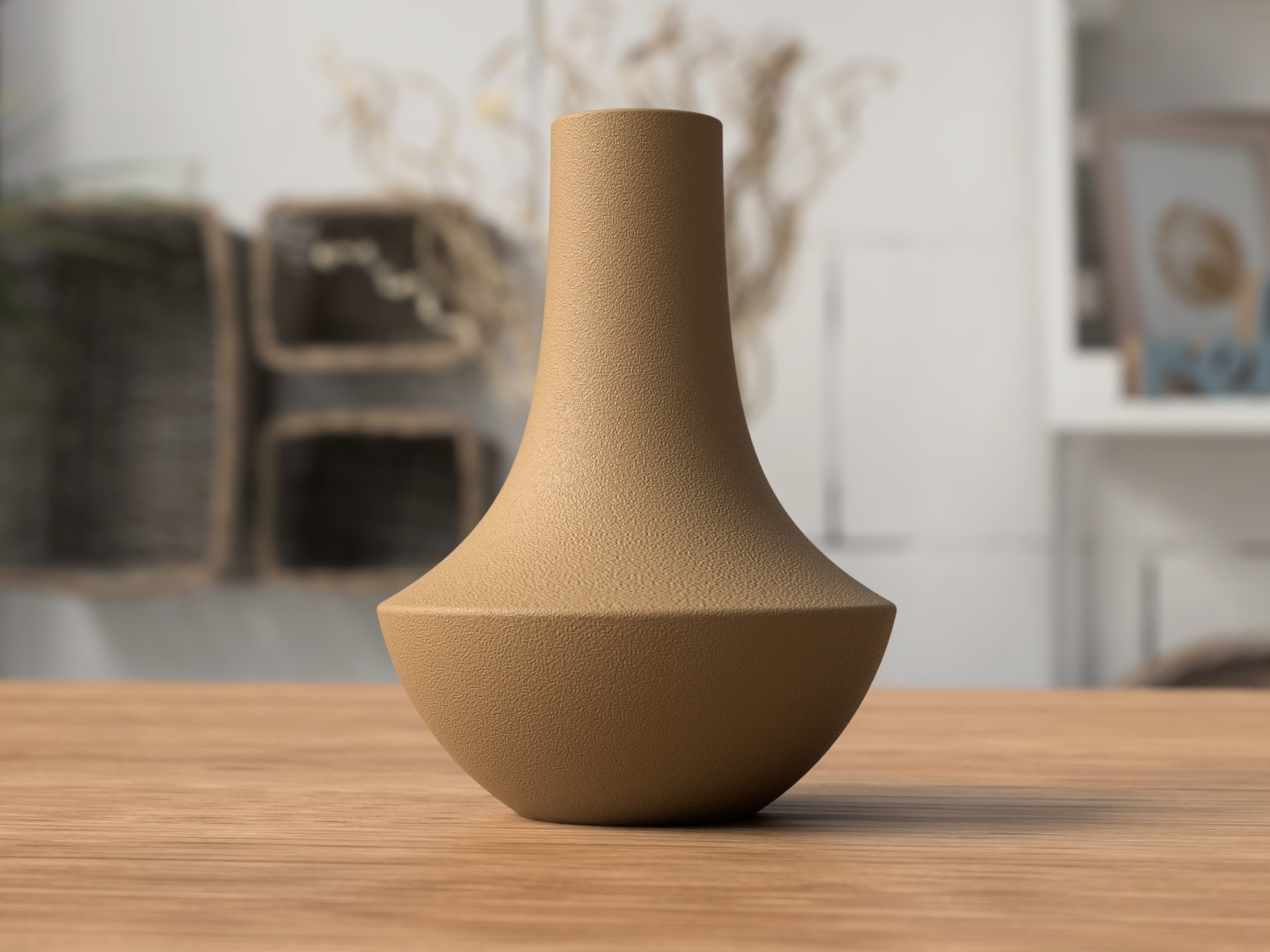 Texturierte Vase in Braun